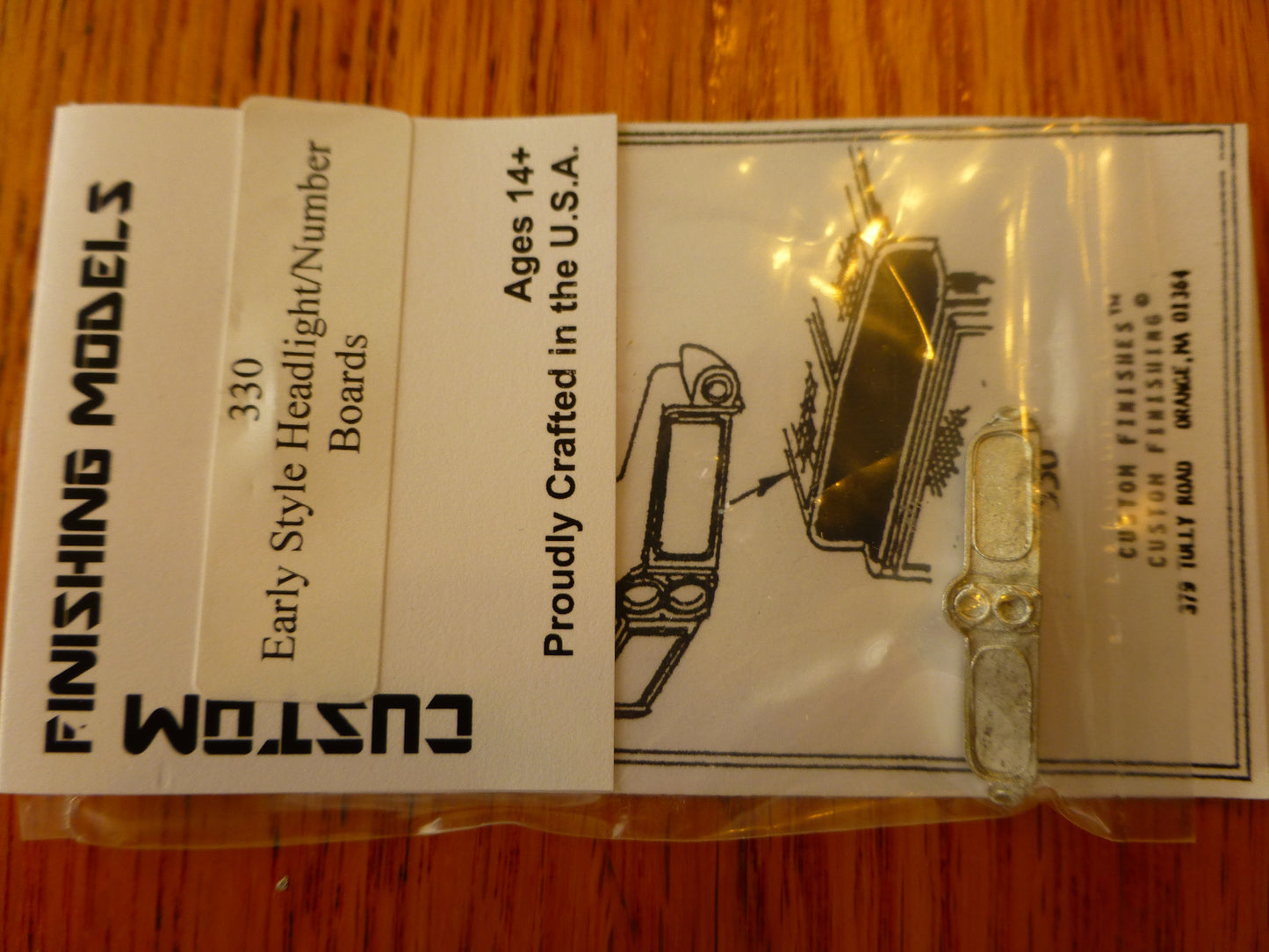 Custom Finishing HO #330 Early Style Headlight/Number Boards