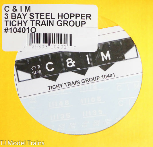 Tichy Train Group O #10401O C&IM 3 Bay Steel Hopper (Decal)