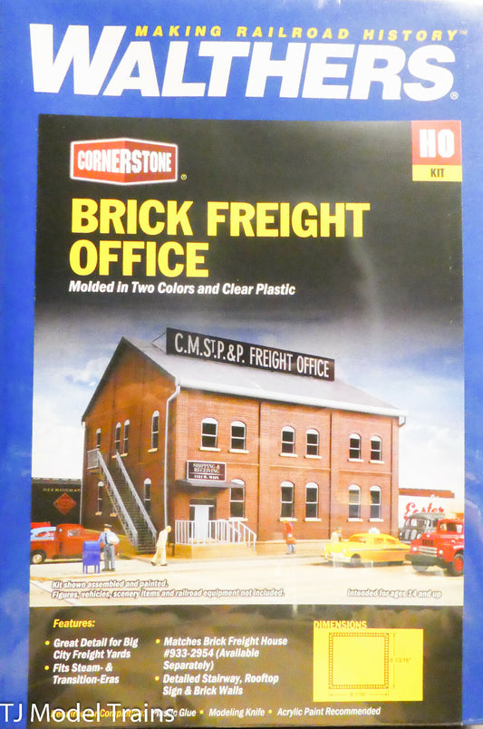 Walthers HO #933-2953 Brick Freight Office (Great Detail) HO Scale / 1:87th