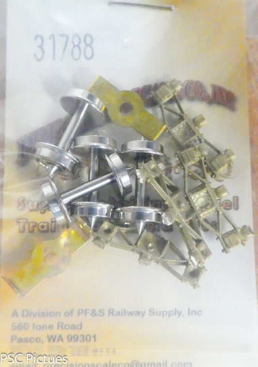 Precision Scale HOn3 #31788 Truck Kits, SP Thielsen Freight w/26" Wheels (Brass)