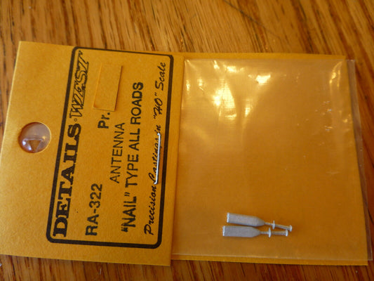 Details West HO #322 Antenna -- "Nail" Type - All Roads