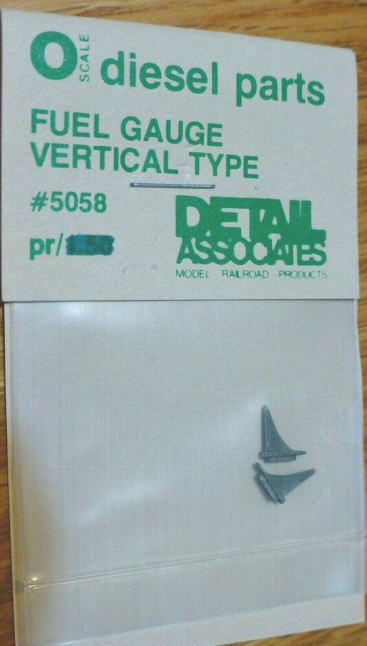 Detail Associates #5058 (O Scale) Fuel Gauge Vertical Type (Light Cast Metal)