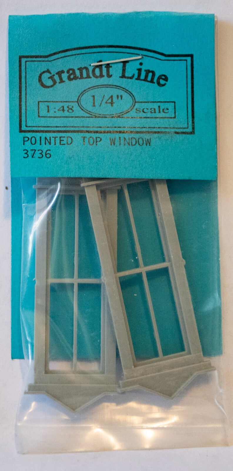 Grandt Line O #3736 Double-Hung Windows w/Pointed Top -- Four-Pane, 30 x 88"