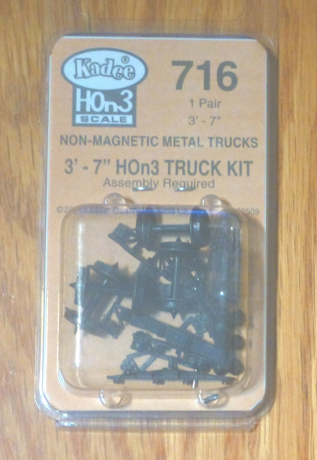 Kadee HOn3 #716 HOn3 Trucks -- 3' 7" Wheel Centers  (1 Pair) Assembly Required