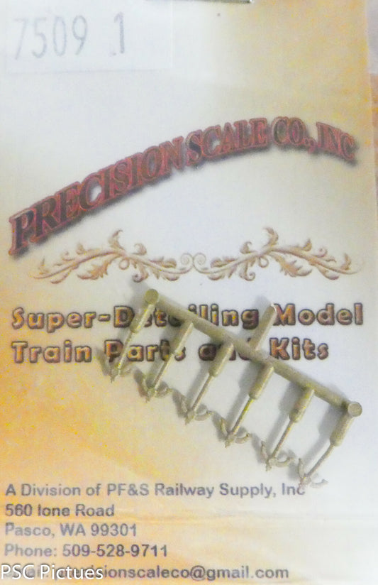Precision Scale O #7509.1 Clamps, for: Smokebox Door #7509 (Brass Castings)