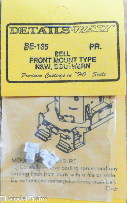 Details West HO #135 Bell Front Mount Type N&W, Southern (Light Cast Parts 2)