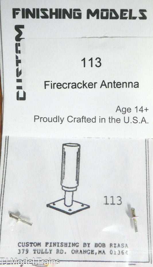 Custom Finishing Models HO #113 Firecracker Antenna (White Metal Parts)