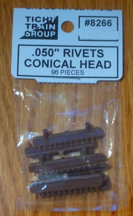 Tichy Train Group HO #8266 /.05" Diameter Conical Head Rivet -- pkg(96)