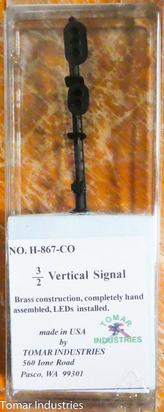Tomar Industries HO #H-867CO Vertical Signal 3/2 (Hand Made) LED's (NEW)