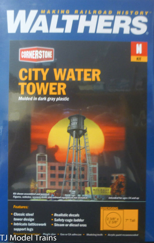 Walthers N #933-3815 City Water Tower -- Kit Form - Plastic Parts