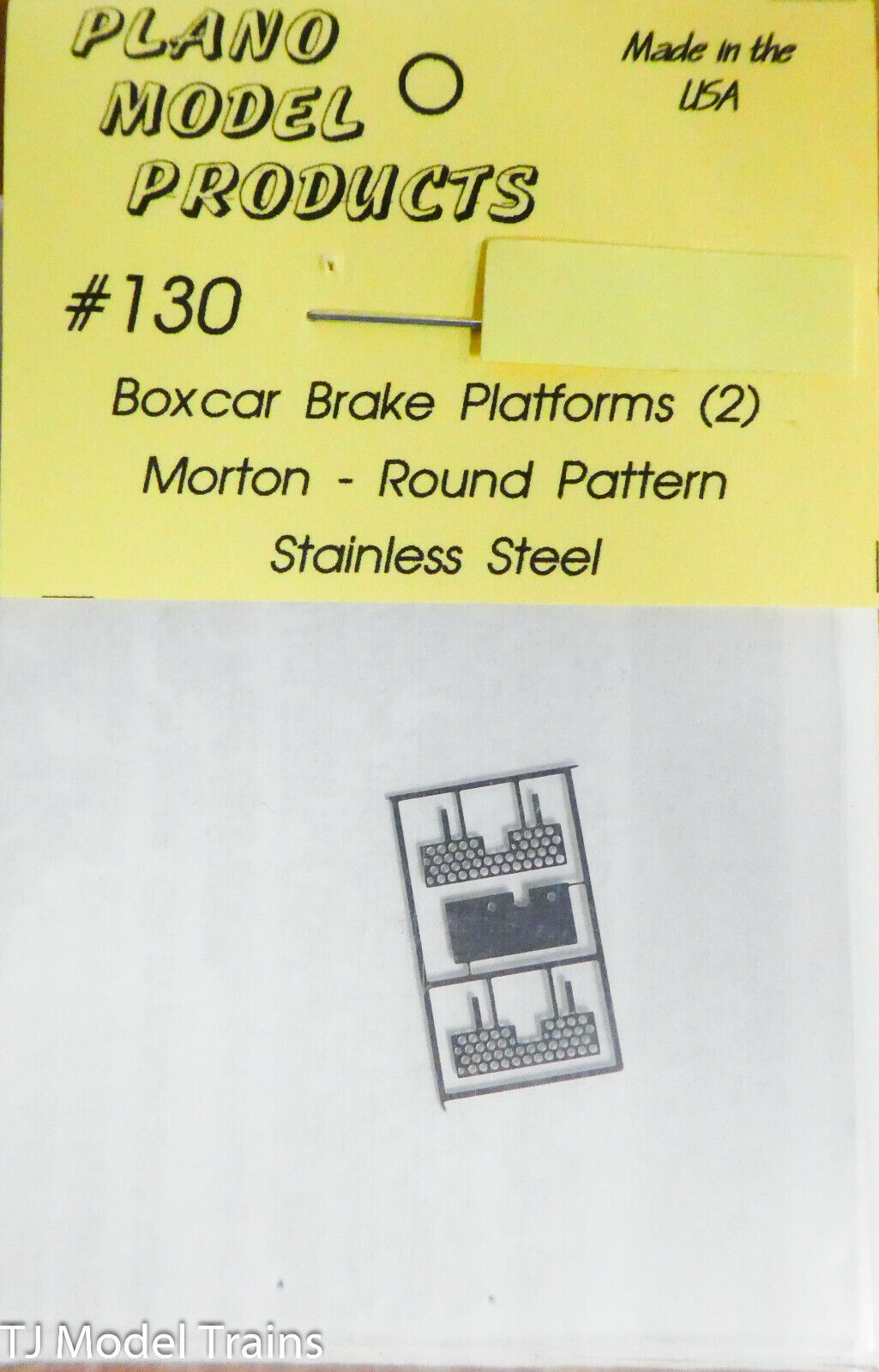 Plano Model Products HO #130 Boxcar Brake Platforms (2) Morton - Round Pattern