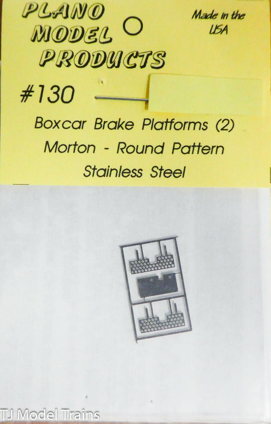 Plano Model Products HO #130 Boxcar Brake Platforms (2) Morton - Round Pattern