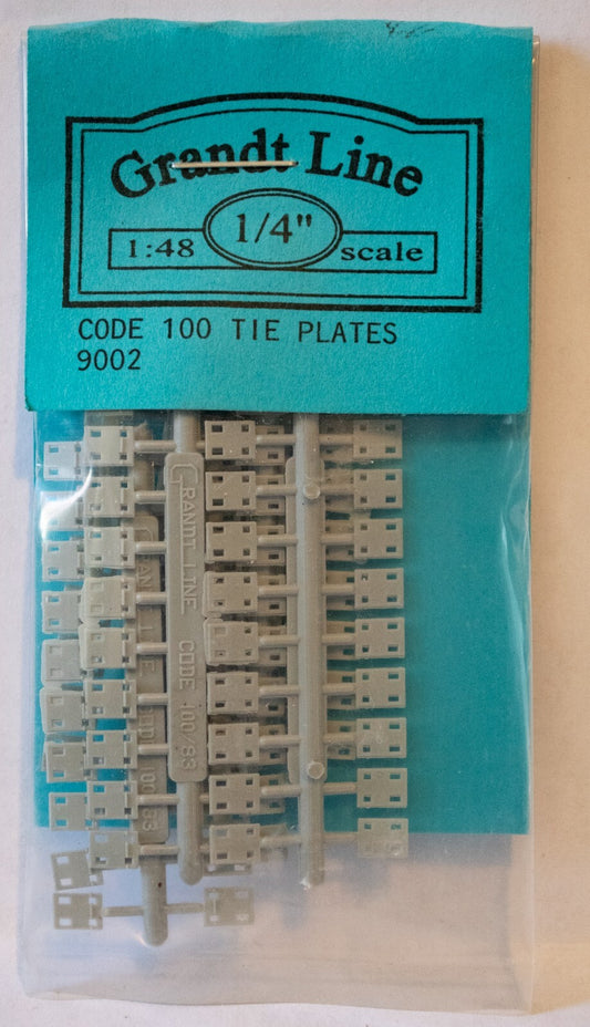 Grandt Line N #9002 Tie Plates pkg(100) -- Code 100