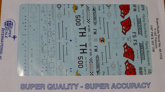 Microscale Decal 1:48 Scale #48-1132 / F-16C Falcons: 118th FW & 181st FW