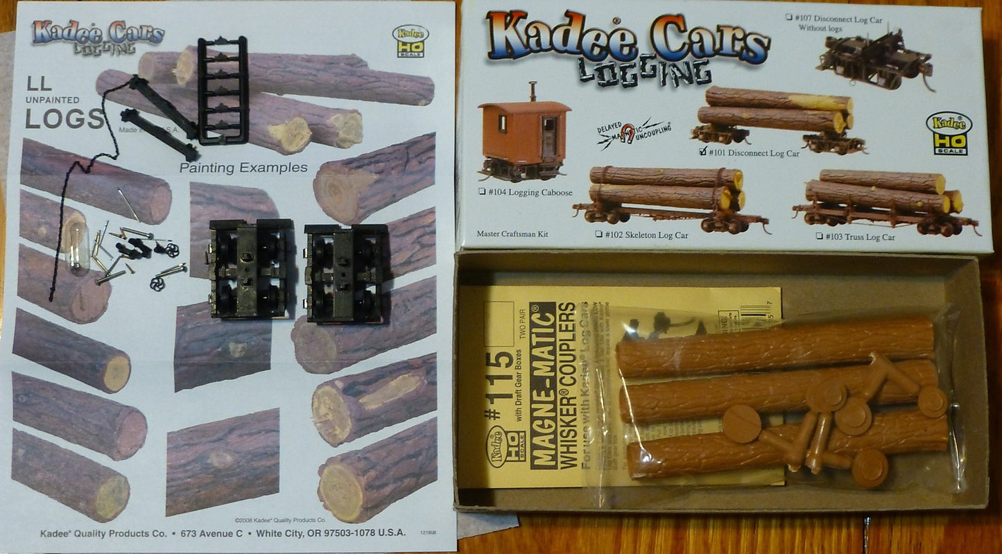 Kadee HO #101 Disconnect Log Trucks (Kit) w/Load5