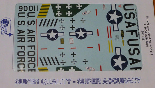 Microscale Decal 1:48 Scale #48-1119 / F-106A Delta Dart, 94th FIS