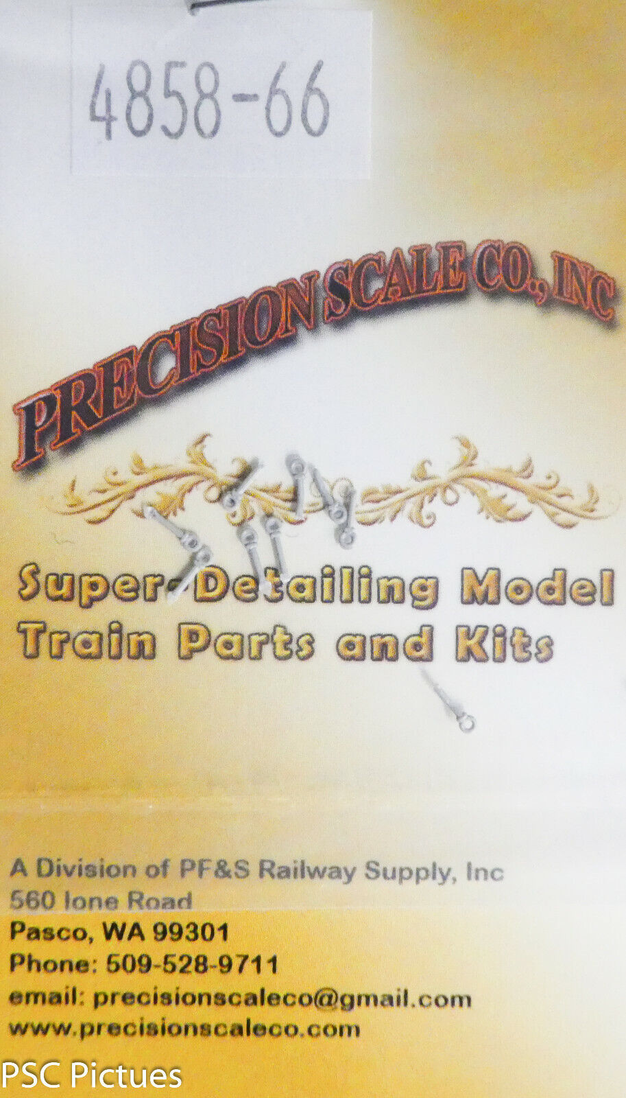 Precision Scale Co. #4858.7 Small Lift Rings – 0.012" Dia. Core (Unpainted Brass Castings)
