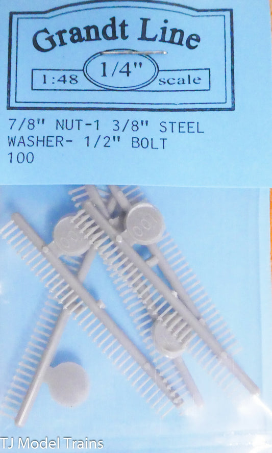Grandt Line O #100 (7/8" Nut- 1 3/8" Steel Washer- 1/2" Bolt) (1:48th Scale)