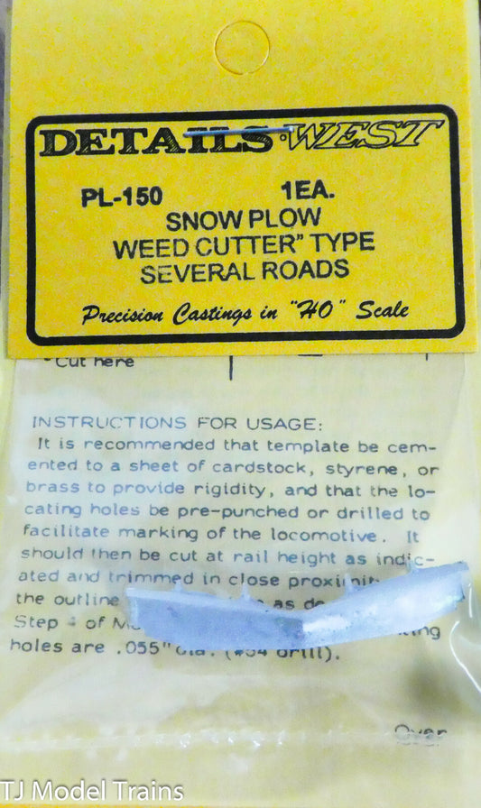Details West HO #150 Snow Plow Weed Cutter Type Several Roads Use them (Cast)