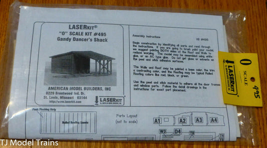 American Model Builders O #495 Gandy Dancer's Shack (Laser Cut kit)