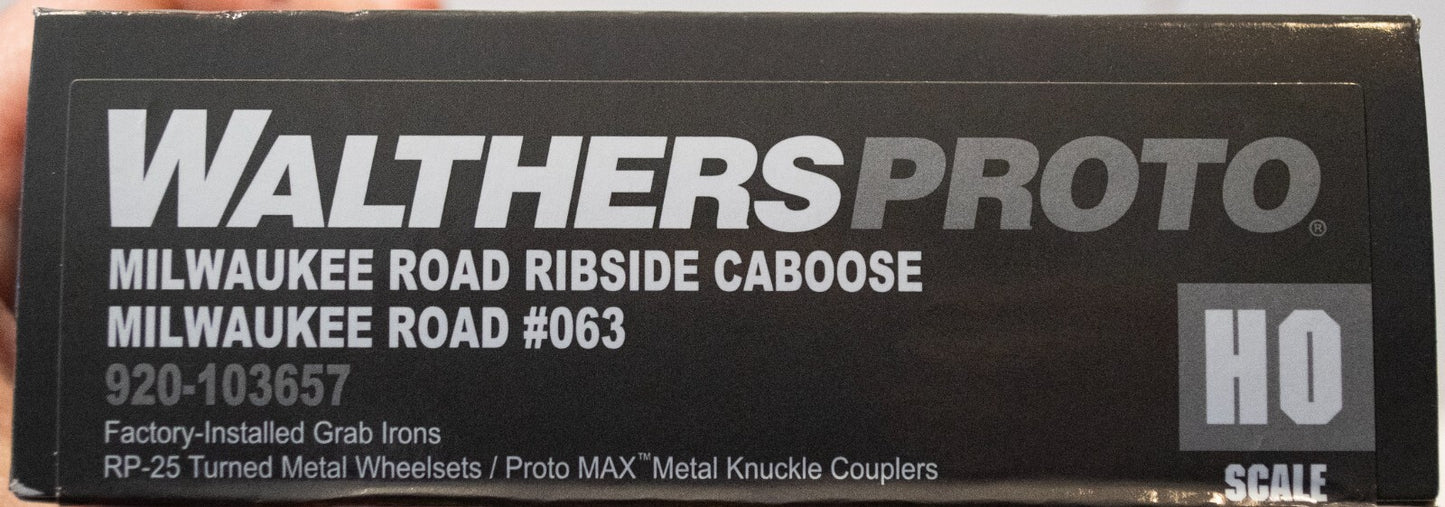 Walthers Proto HO #920-103657 Milwaukee Road Rib Sided Caboose -- Milwaukee Road