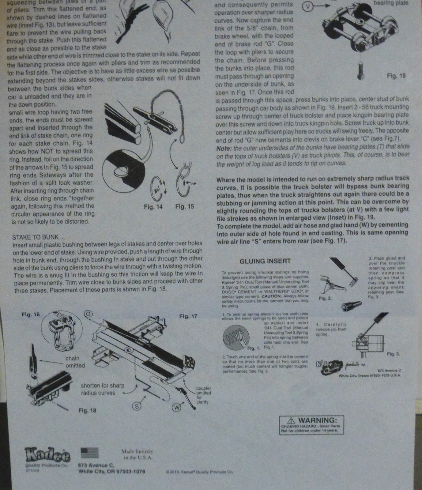 Kadee HO Scale #102  (42' Skeleton Log Car with Logs) Kit Form