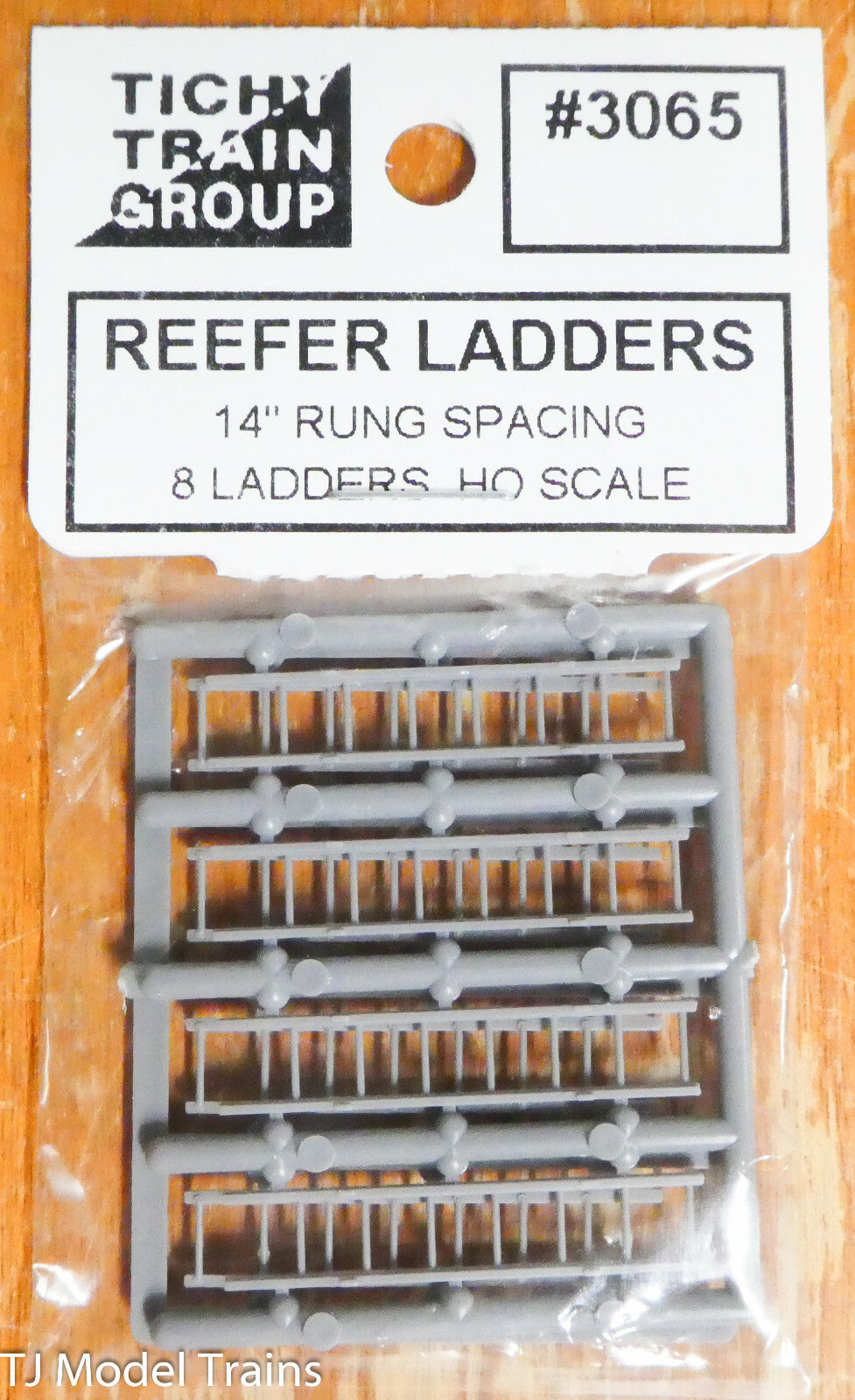 Tichy Train Group HO #3065 Reefer Ladders 14" Rung Spacing (8pcs in pkg.)Plastic