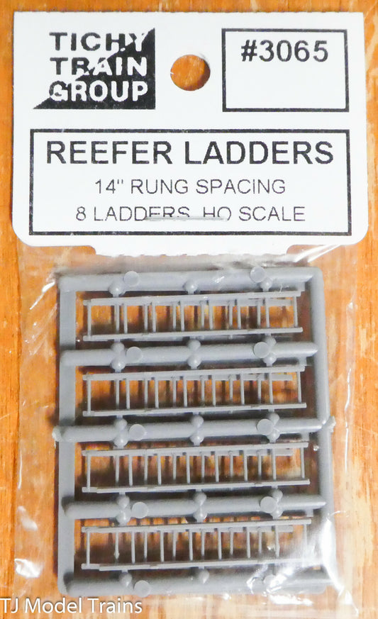 Tichy Train Group HO #3065 Reefer Ladders 14" Rung Spacing (8pcs in pkg.)Plastic