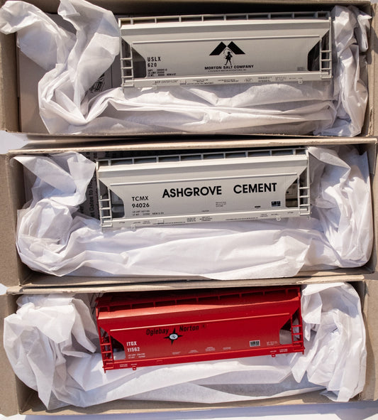 Accurail HO #8171 (3Pck) ACF 2-Bay Covered Hopper 3-Pack - Kit -- 1 Each: Morton