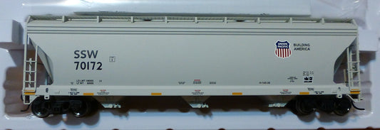 Atlas HO #20002859 UP ACF 4650 3-Bay Centerflow Cov'd Hopper Post-1971 Rd #70172