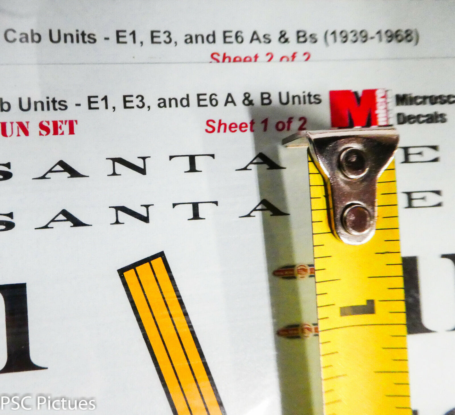 Microscale Decal O #48-740 Santa Fe - Early EMD Cabs; E1, E3 and E6 A & B