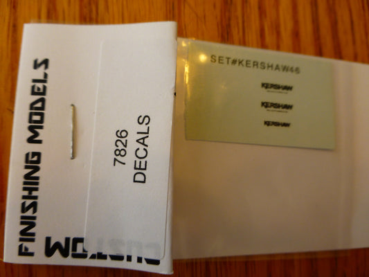 Custom Finishing HO #7826 Decal Set -- For Ballast