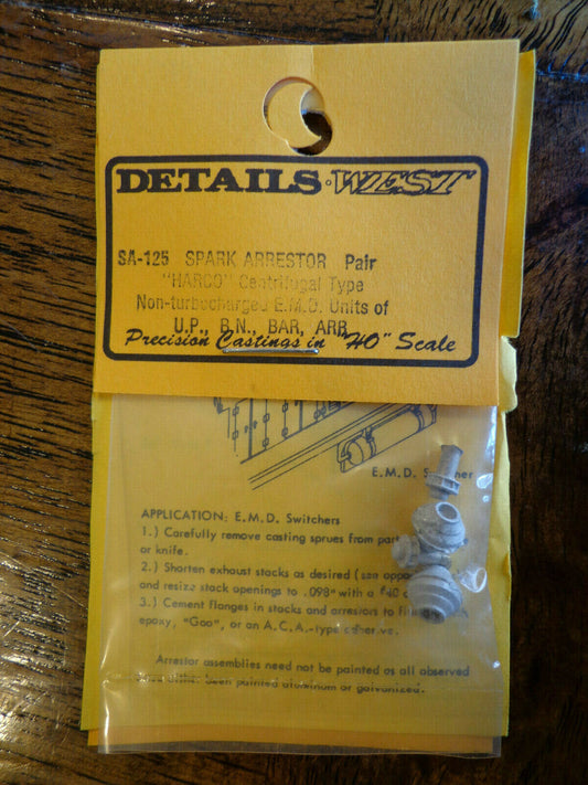 Details West HO #125 Harco Centrifugal Type Non-Turbo Changed End Units (2)pkg