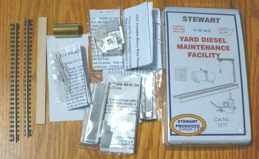 Stewart N Scale #1211 Diesel Maintenance Facility for Yard (Nice Kit)