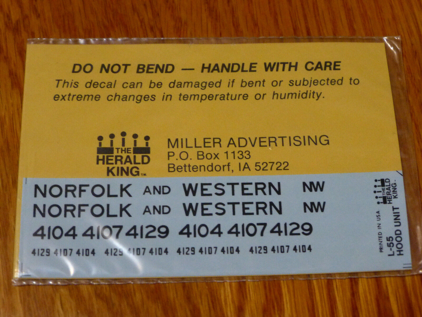 Herald King Decal #L-55 Norfolk & Western Experimental