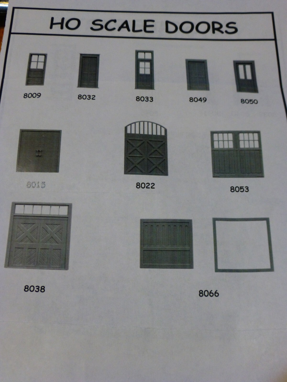Tichy Train Group HO #8091 Window & Door Assortment pkg(200)