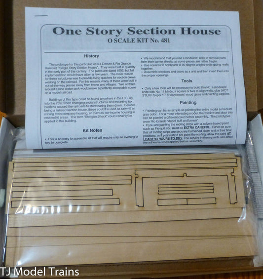 American Model Builders, Inc O #481 One Story Section House
