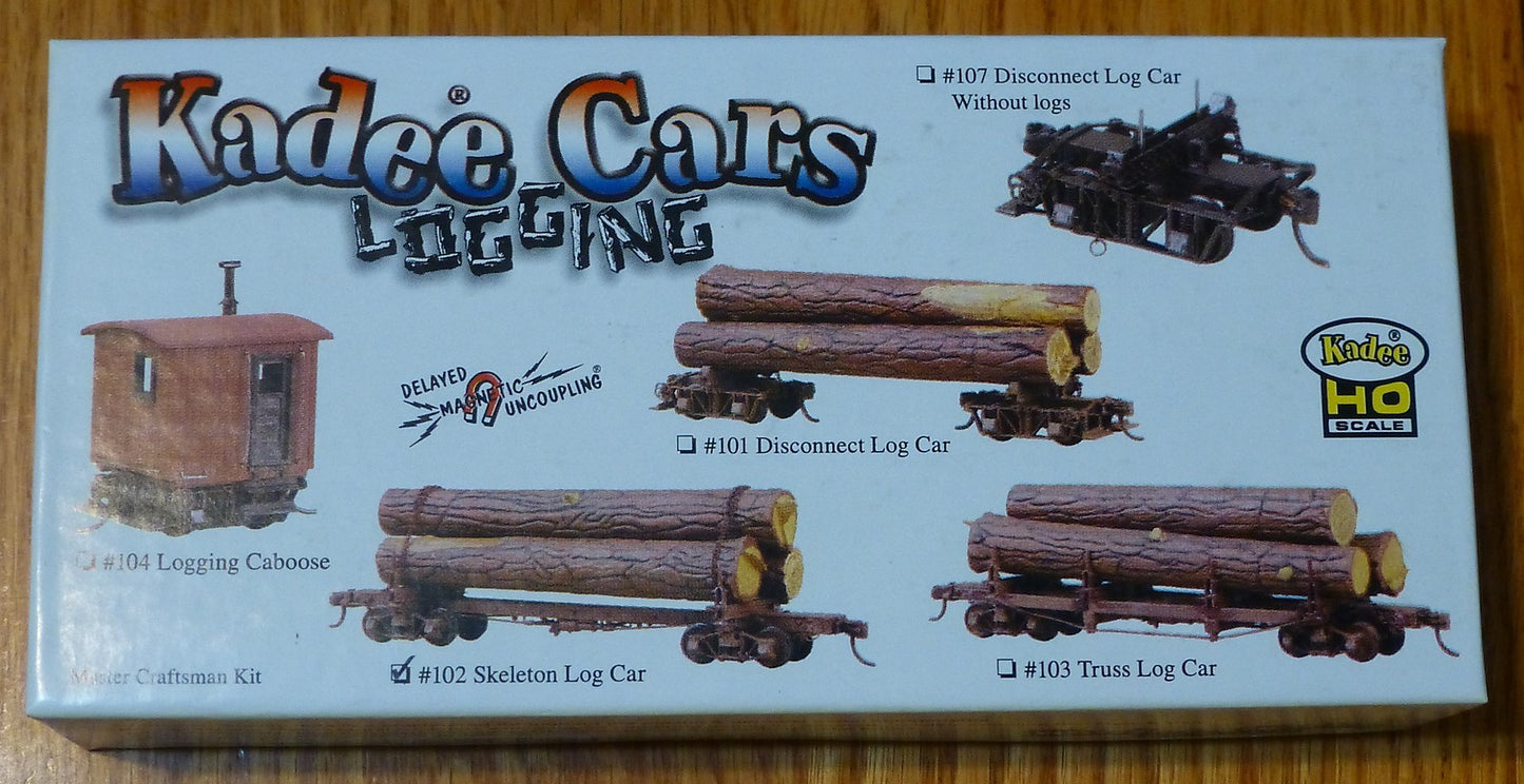 Kadee HO Scale #102  (42' Skeleton Log Car with Logs) Kit Form
