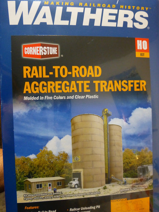 Walthers Cornerstone HO #4036 Rail-To-Road Aggregate Transfer (NEW Release)
