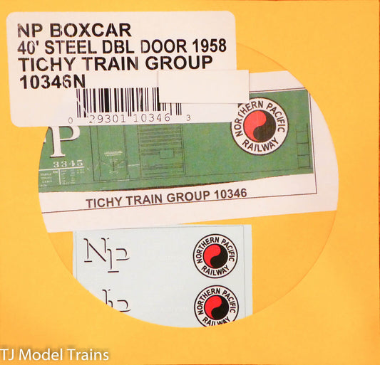 Tichy Train Group Decal #10346N NP Boxcar 40' Steel Double Door 1958(Decal)