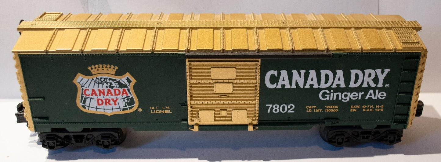 Lionel O Scale  #6-7802 Canada Dry Boxcar