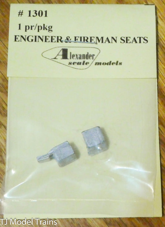 Alexander Scale Models #1301 Engineer & Fireman Seats (Light Cast Metal)