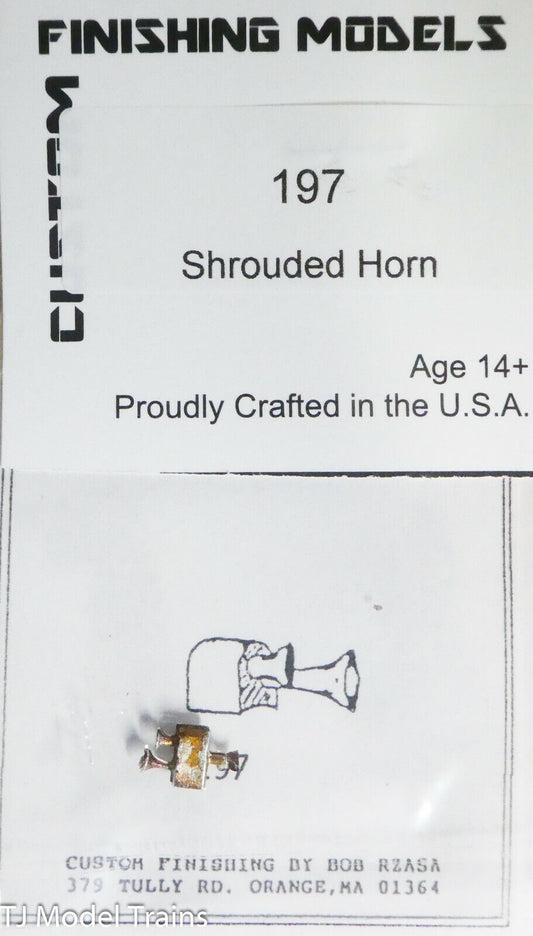 Custom Finishing Models HO #197 Shrouded Horn (White Metal)