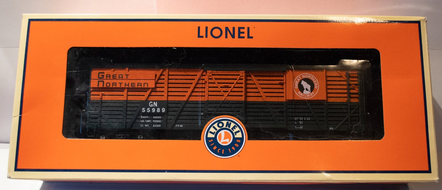 Lionel O Scale  #6-82313 GREAT NORTHERN ACF 40-TON STOCK CAR