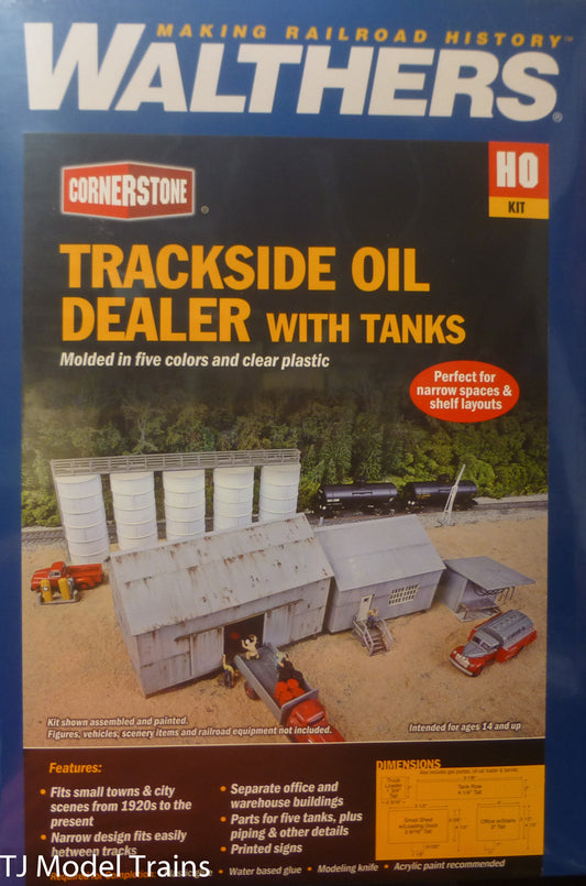 Walthers HO #933-4059 Trackside Oil Dealer with Storage Tanks -- Kit