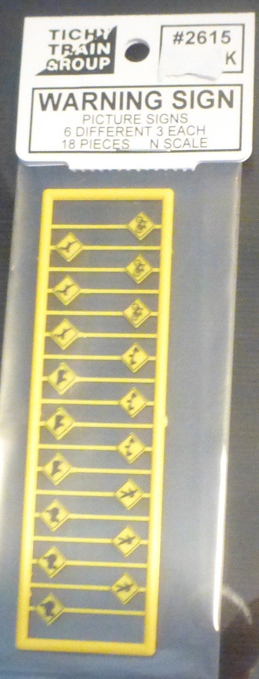 Tichy Train Group #2615 Warning Sign (Picture Signs 6 Different 3 Each (18 Total