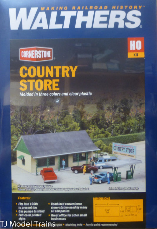 Walthers HO #933-3491 Country Store -- Kit - 6 x 3-5/8 x 2-3/4" 15.2 x 9.2 x 6.9