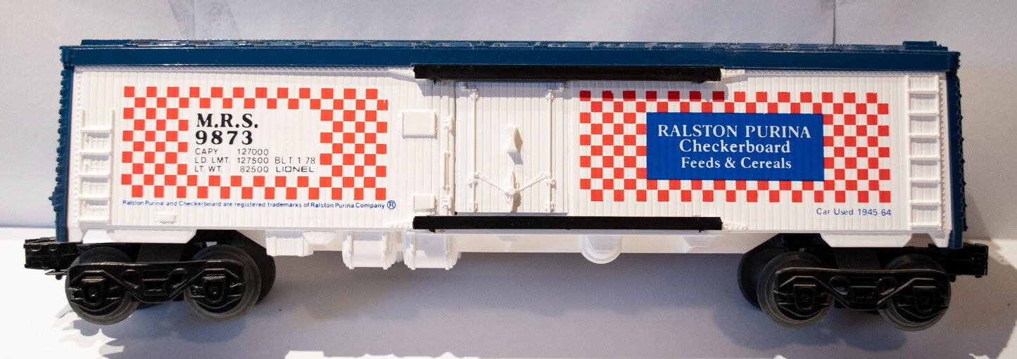 Lionel O Scale  #6-9873 Ralston Purina Billboard Reefer Car