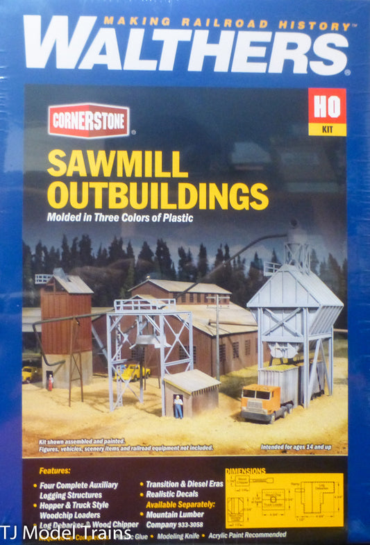 Walthers HO #933-3144 Sawmill Outbuildings -- Kit Form (Plastic) 1:87th Scale