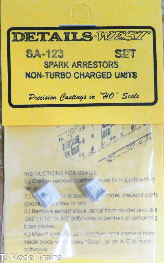 Details West HO #123 Sparck Arrestors Non-Turbo Charged Units (Light Cast)
